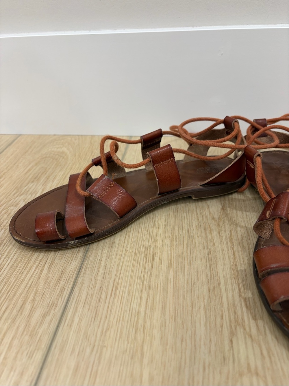 Brown Lace-Up Gladiator Sandals Boho Western Festival Capsule for Women - Picture 3 of 6